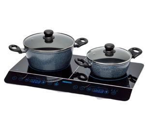 휴대용 주방 용품 상업용 맞춤형 OEM 전기 세라믹 유리 유도 버너 이중 스토브 호브 쿡탑 쿠커 - Product Image 1