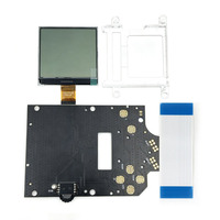 Kit d'écran LCD HISPEEDIDO 2,5 pouces en niveaux de gris pour GameBoy GB DMG, même taille d'affichage, installation facile, menu OSD intégré.