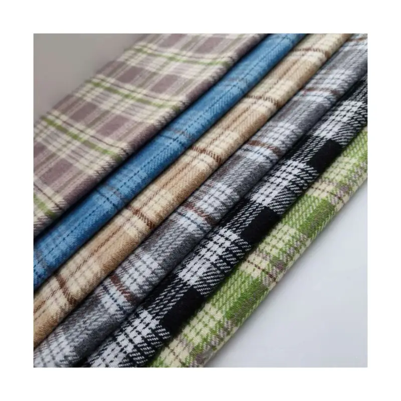 Tessuto per cucire Spandex e flanella Chambray lino Paterson tessuto con stampa Tartan tagliato a misura