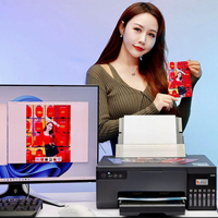 Imprimante de transfert thermique DTF A4 6 couleurs pour Epson L8058, machine d'impression photo et de logos WiFi pour CD, T-shirts, mugs, cartes d'identité