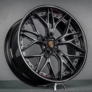Cerchi in Lega di Alluminio Forgiati Scomponibili in 2 Pezzi Hyper Black di Grande Successo per Auto di Lusso C8 BMW Ferrari con Design a Cava Profonda da 16-26 Pollici - Product Image 2