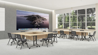 Table d'entraînement pliable en bois moderne et durable avec roulettes pour les écoles et les bureaux