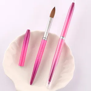 1PCS Kolinsky Hair Nail Art <b>Brush</b> Acrylic UV Gel Carving Pen <b>Brush</b> Liquid Powder DIY Nail Painting Drawing Tools Size 2-18 - Product Image 1