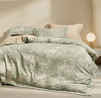 Parures de lit complètes réversibles 100 % coton, imprimé floral botanique élégant, douces et confortables, pour toutes les saisons