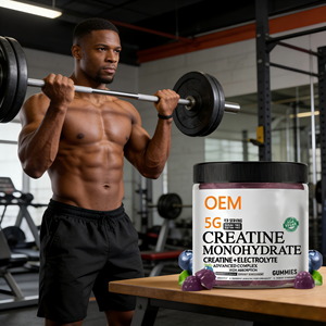 Gomme di Creatina Monoidrato Halal OEM 5g, Integratore Naturale di Vitamine ed Elettroliti, Energia Pre-Allenamento per Adulti, Supporto Muscolare e Immunitario - Product Image 1