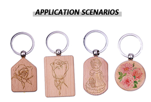 Bán Buôn Tùy Chỉnh Sắt Gỗ Móc Khóa DIY Handmade Thẻ Chìa Khóa Trống Bằng Gỗ Thiết Kế Logo Móc Chìa Khóa - Product Image 5