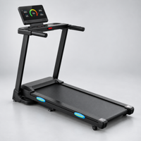Treadmill Lipat untuk Penggunaan di Rumah Kapasitas Beban 140kg Alas Jalan Kaki dengan Pegangan Tangan Rangka Kokoh Hemat Tempat