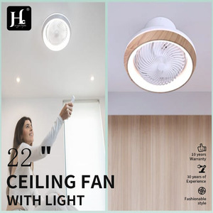 wood <b>Ceiling</b> Fans With Lights Remote Control <b>Modern</b> <b>LED</b> 3 Color Dimmable <b>Lighting</b> 6 Speeds All Copper Motor - Product Image 4