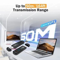 Transmisor y Receptor Inalámbrico de Video y Audio de 5.8G 1080P 50M para TV, Monitor, Proyector, PC
