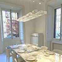 Lustre LED en métal de grande taille, style moderne, personnalisable, pour hôtel, restaurant, maison, villa, centre commercial