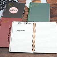 Einfaches Design A5 Standardgröße PP Kunststoffeinband Notizbuch Geschäftsgeschenk Tragbares Individuelles Blanko Spiralnotizbuch