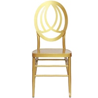 Chaise de mariage Chiavari empilable en métal pour événements, avec coussin, vente en gros
