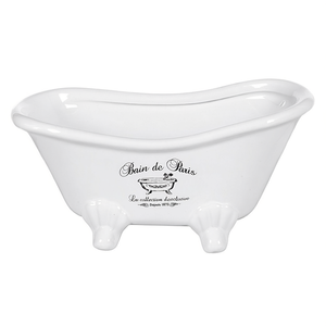 Tazón de cerámica para bañera, 20x9x10cm, decoración novedosa blanca - Product Image 2