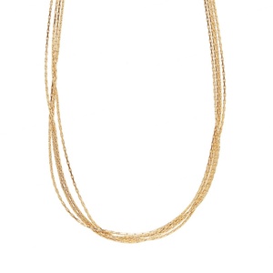 Collier ras du cou multicouche élégant en acier inoxydable, style punk, avec chaîne fine et soyeuse, bijoux fantaisie - Product Image 1