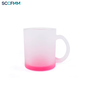 升华磨砂玻璃杯定制热转印标志咖啡杯圣诞杯礼品可爱茶奶杯 - Product Image 5