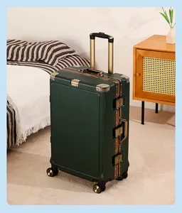 YX16791 High Quality ABS 20 Inch Hard Side Travel Suitcase PC Aluminum Frame Luggage with Large Capacity and Mute Universal