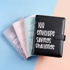 Atacado organizador orçamento fichário com 100 envelope poupança desafio caixa grandes ideias têm pequenos começos Glitter Journal