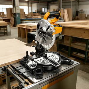 Sierra ingletadora compuesta deslizante de 1700W para corte de aluminio y madera con posicionamiento láser para metal y uso doméstico DS-48 - Product Image 3