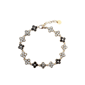 Bracelets et Joncs Classiques pour Femmes YE350-S220-14323-2 en Acier Inoxydable 316L Plaqué Or avec Fleurs, Cristaux et Strass – Idéaux pour le Quotidien - Product Image 2