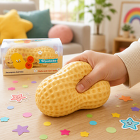 Jouet anti-stress en forme d'arachide mignon en TPR+PVC, bloc de construction souple, nouveauté, cadeau pour enfants, vente en gros
