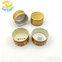 Tapas de Aluminio ROPP de 28*15.5mm para Botellas, Personalizables con Código QR Integrado, a Prueba de Manipulación y Fugas, para Botellas de Vino de 500ml