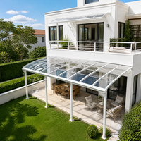 Kit de parasol en aluminium sur mesure, installation facile, toit en polycarbonate anti-corrosion, résistant au vent et à l'eau, pour jardins