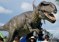 Modèle de dinosaure animatronique réaliste en métal sur mesure OEM Zigong pour usage public intérieur/extérieur, centre commercial, maison, parc d'attractions