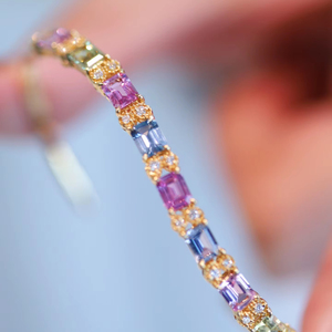 เครื่องประดับสั่งทำพิเศษ กำไลทองแท้ 9k 10k 14k 18k ทองคำขาว ทองคำชมพู ทองคำเหลือง ผลิตจากเพชร/อัญมณีในห้องปฏิบัติการโดยโรงงานผลิต - Product Image 1