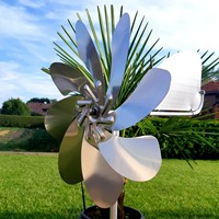 Moulin à vent de jardin personnalisé en acier inoxydable antirouille, sculpture cinétique en métal à roulement à billes, décoration extérieure pour pelouse