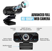 Cámara Web USB 2.0 con Sensor CMOS Full HD 1080P, Resistente al Agua, Zoom Óptico 21x-40x, Gran Angular de 100°, 30 FPS, para Computadora de Escritorio, Android TV