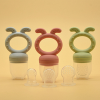 Shenzhen Jouet de dentition pour bébé Nourriture pour bébé Fruits frais Sucette Mangeoire Offre Spéciale Nouveau design de qualité alimentaire Silicone lapin sans BPA