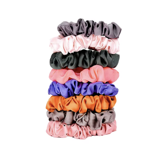 Thời trang 2pcssatin công bằng scrunchies cho phụ nữ Gradient màu tinh tế Headband tùy chỉnh đàn hồi tóc quan hệ cho cô gái bán buôn - Product Image 1
