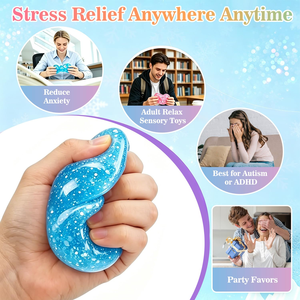 NeeDohd Style Dream Drop Silicone & TPE Squishy <b>Fidget</b> Toy for Adults-Water Drop Squeeze Stress Relief Sensory Toy - Product Image 6
