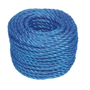 Plastic Rope PP 3 Strands Blue Split Film Rope Polypropylene Rope 10mm