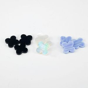 Cadermay Natural Purple Chalcedony Four Leaf Clover 12.9x12.9mm Loose Gemstone Jewelry Accessory - Product Image 5