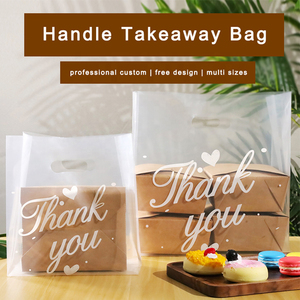 Individuelles Logo Polyethyl Togo Einkaufstaschen mitzunehmen Speisen Kunststoff-Taka zum Mitnehmen Kunststoffbeutel Vielen Dank Kunststoff-Taschen zum Mitnehmen - Product Image 2