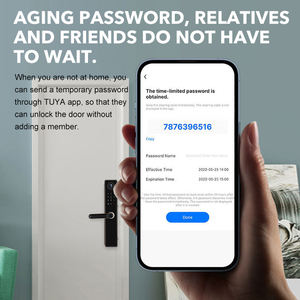 ประตูหน้าบ้านคุณภาพสูง TUYA View ฟังก์ชั่นล็อคประตูดิ<span class=keywords><strong>จ</strong></span>ิตอลอั<span class=keywords><strong>จ</strong></span>ฉริยะ IC การ์ดรหัสผ่านลายนิ้วมือไบโอเมตริกซ์สมาร์ทล็อค - Product Image 3
