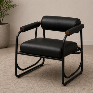 Sillón Doble con Respaldo Curvo, Asiento Acolchado Cómodo para Sala de Estar y Recepción - Product Image 1