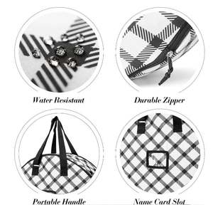 Round Buffalo Plaid Wreath <b>Storage</b> Containers Sturdy Oxford Christmas Wreath <b>Storage</b> <b>Bag</b> With <b>Zipper</b> and Handles - Product Image 6