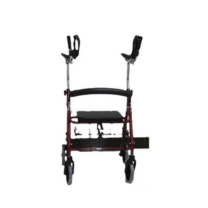 <b>Folding</b> <b>Walker</b> With Seat Aluminum Alloy 4 Wheels Grocery Basket For Elderly Mobility Aid - Product Image 2