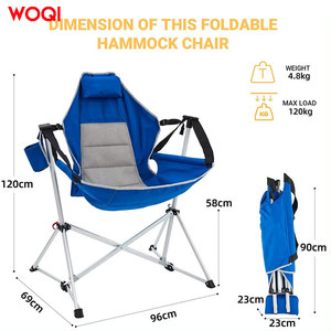 Silla Plegable para Camping Woqi, Color Azul, Marco de Aluminio, Tela Oxford, Silla de Playa y Jardín para Exteriores con Almohada, Estilo Mochila Compacta - Product Image 3