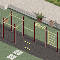Barres de traction en acier certifiées TUV, équipement de fitness extérieur pour adultes, équipement de parc de callisthénie pour la musculation et l'exercice