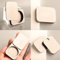 Boîte de parfum solide personnalisée de forme carrée, capacité de 5 g, en alliage de zinc noir simple, boîte de parfum, pot, boîte, cosmétiques