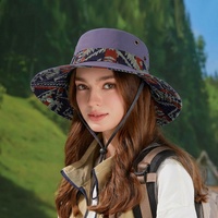 Chapeau Bob Vintage Ethnique en Gros, Motifs Rétro, Unisexe, Protection Solaire, Respirant, Rafraîchissant, pour Pêcheur, Randonnée, Activités de Plein Air