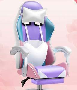 Asiento de tela Xl para juegos de ordenador, silla de juegos para jugadores de carreras con luz Led, color rosa, bajo <span class=keywords><strong>2000</strong></span> Led - Product Image 1