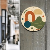 Plaque murale moderne à motif géométrique imprimé UV en aluminium pour la maison, le bureau et le studio