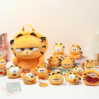 Poupée de chat en peluche orange avec broderie super douce et remplissage en coton PP pour le soulagement du stress et les cadeaux d'anniversaire des enfants