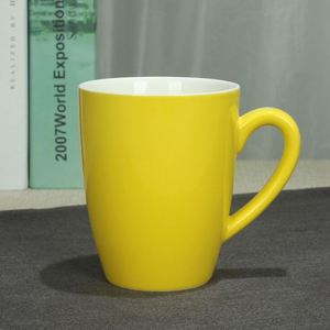 Mug moderne en porcelaine blanche de 12 oz, forme cône, pour café et latte, blancs pour sublimation, pour cadeaux personnalisés DIY - Product Image 4