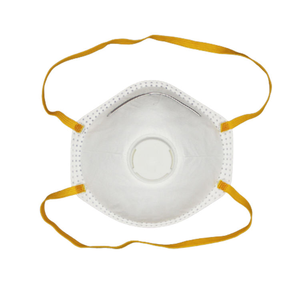 Masque jetable FFP2 en forme de coupelle, anti-poussière, respirant, EN 149, avec valve et sangles de tête, demi-masque nasal pour le ponçage - Product Image 1