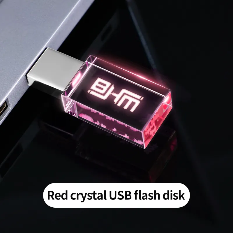 Ổ Đĩa Usb Hình Tròn Kính Sang Trọng Tùy Chỉnh Ổ Đĩa Usb 3.0 U 4 8Gb 16Gb 32Gb 64Gb 128Gb 256Gb Ổ Đĩa Flash Usb Bộ Nhớ Trong Suốt